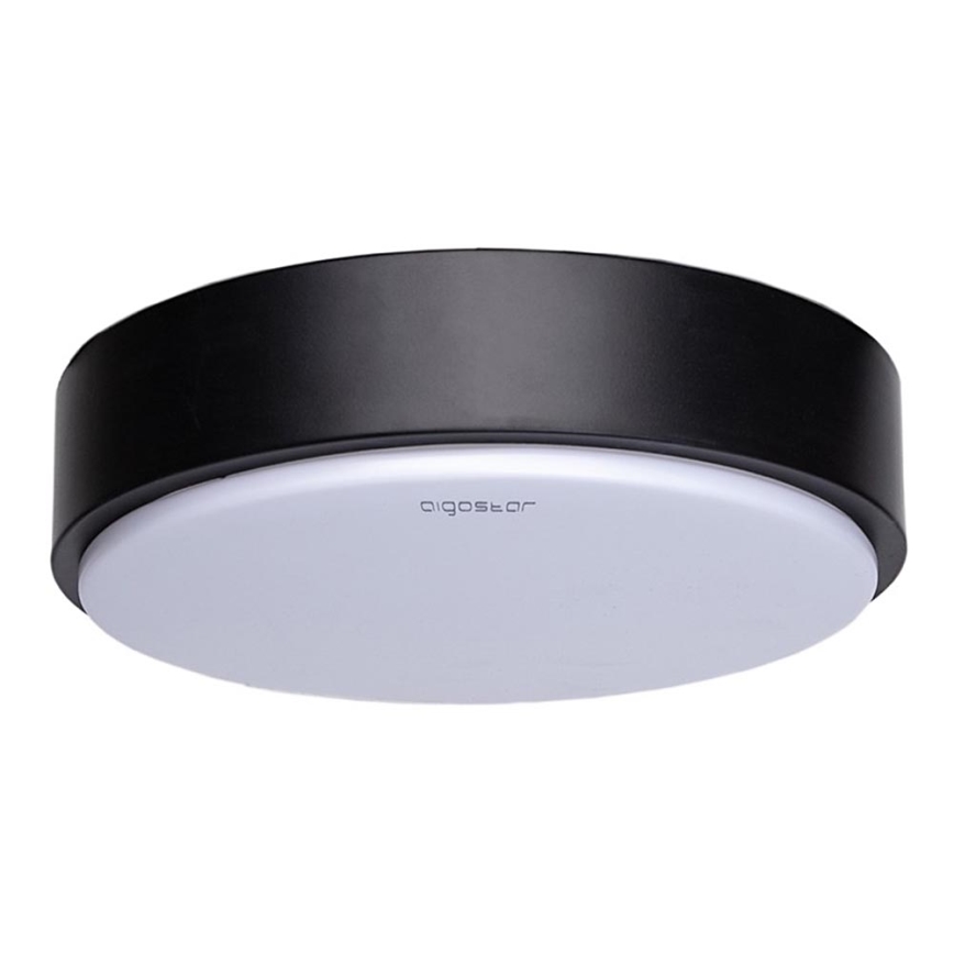 Aigostar - LED Kattovalo LED/12W/230V 3000K d. 23 cm musta