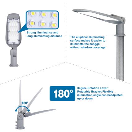 Aigostar - LED-katuvalo LED/200W/230V 6500K IP65