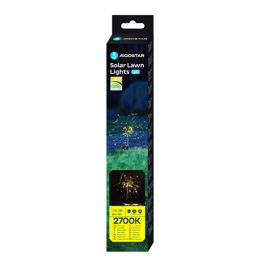 Aigostar - LED-koristeaurinkolamppu LED/0,03W/1,2V 88,5cm 300 mAh 2700K IP44