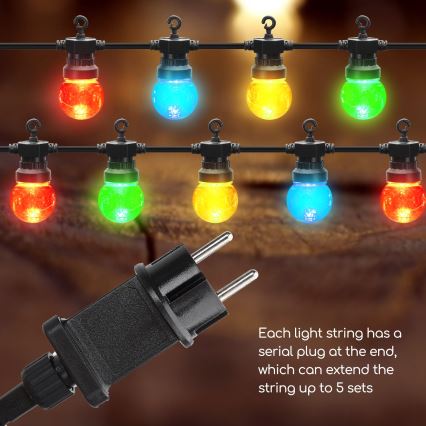 Aigostar - LED Koristeketju ulkokäyttöön 10xLED/8m IP44 lämmin valkoinen