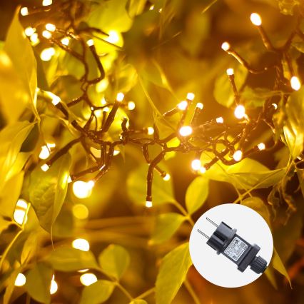 Aigostar - LED Koristeketju ulkokäyttöön 250xLED/10m IP44 lämmin valkoinen