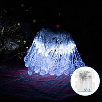Aigostar - LED koristeketju ulkokäyttöön 50xLED/8 toiminnot 5,3m IP44 kylmänvalkoinen