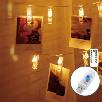 Aigostar - LED-koristevaloketju 40xLED/5W/USB 9 m lämmin valkoinen