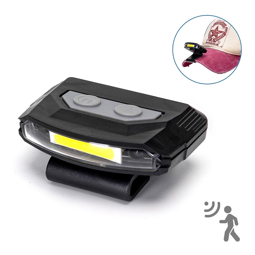 Aigostar - LED Ladattava himmennettävä headlamp ja senzorem LED/1,11W/3,7V