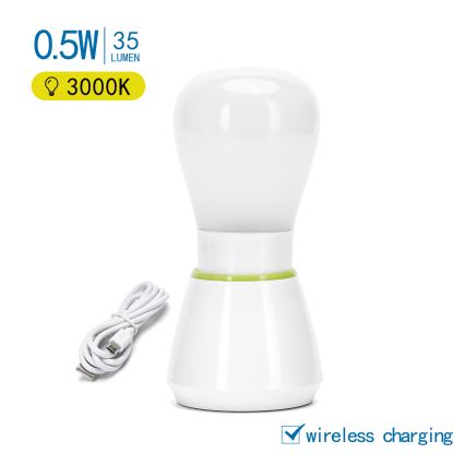 Aigostar - LED Ladattava yövalo LED/0,5W/5V 3000K