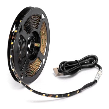 Aigostar - LED-nauha 2m LED/4,9W/5V 2700K IP65 musta