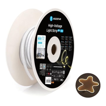Aigostar - LED-nauha 50m LED/400W/230V 3000K IP65