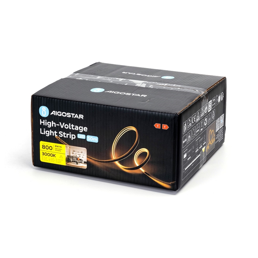 Aigostar - LED-nauha 50m LED/400W/230V 3000K IP65