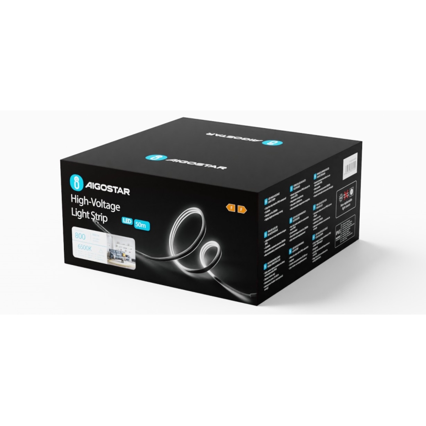 Aigostar - LED-nauha 50m LED/400W/230V 6500K IP65