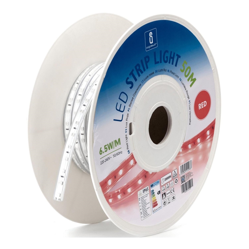 Aigostar - LED-nauha LED/325W/230V 50m punainen IP65
