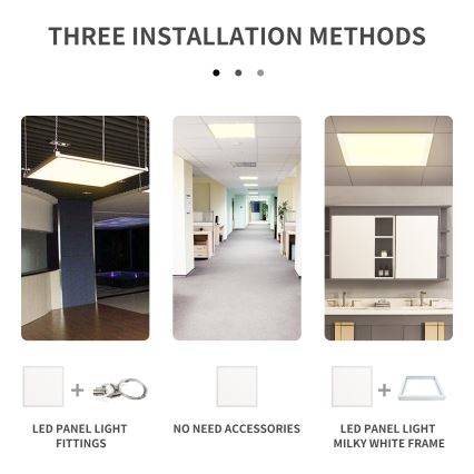 Aigostar - LED-kattopaneeli LED/40W/230V 6500K 60x60cm valkoinen