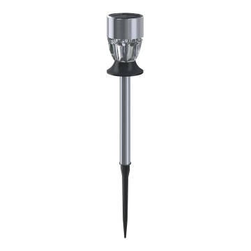 Aigostar - LED-RGB-aurinkolamppu LED/0,006W/1,2V 35,5 cm mattakromi IP44