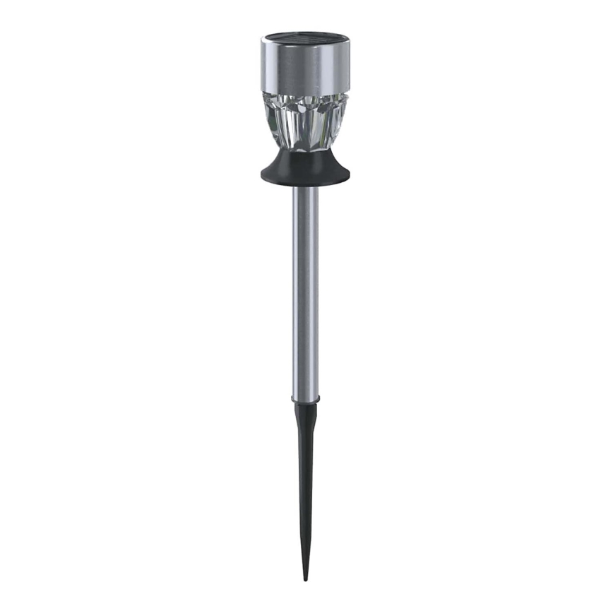 Aigostar - LED-RGB-aurinkolamppu LED/0,006W/1,2V 35,5 cm mattakromi IP44