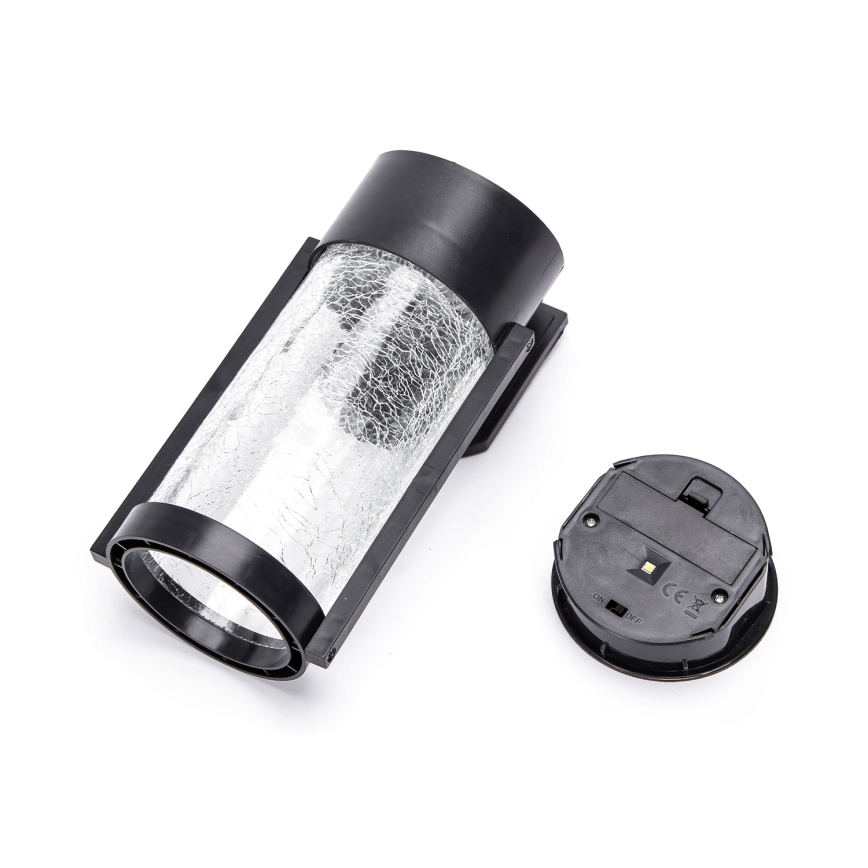 Aigostar - LED RGB Aurinkoseinävalaisin LED/2W/1,2V musta IP44