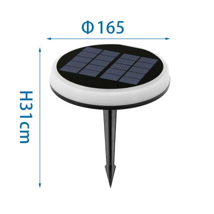 Aigostar - LED-RGB-aurinkovalo LED/0,6W/3,7V IP65