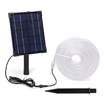 Aigostar - LED RGB Himmennettävä aurinkokenno valonauha LED/5W/3,2V 5+2m IP65 + kauko-ohjaus