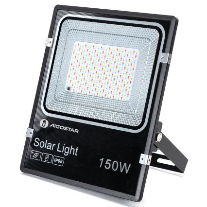 Aigostar - LED RGB Himmennettävä aurinkokenno valonheitin LED/150W/3,2V IP66 + kauko-ohjaus