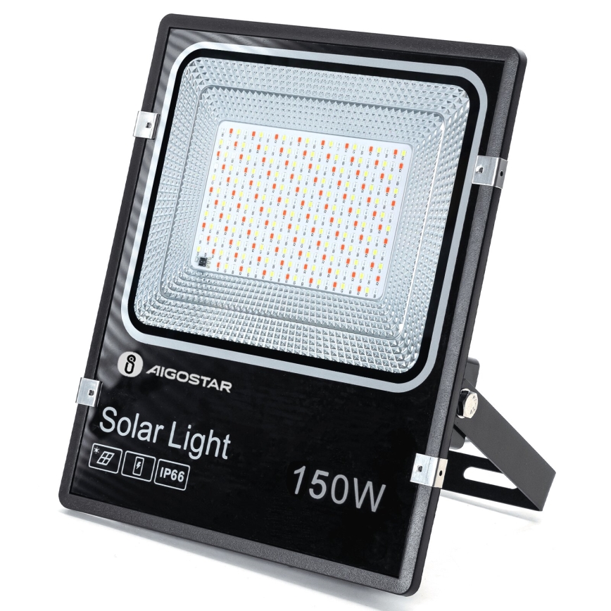 Aigostar - LED RGB Himmennettävä aurinkokenno valonheitin LED/150W/3,2V IP66 + kauko-ohjaus
