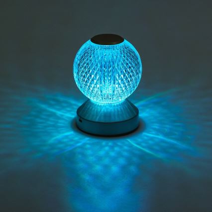 Aigostar - LED RGB Himmennettävä ja ladattava pöytälamppu LED/1W/5V 1800mAh 13,5 cm + kauko-ohjaus