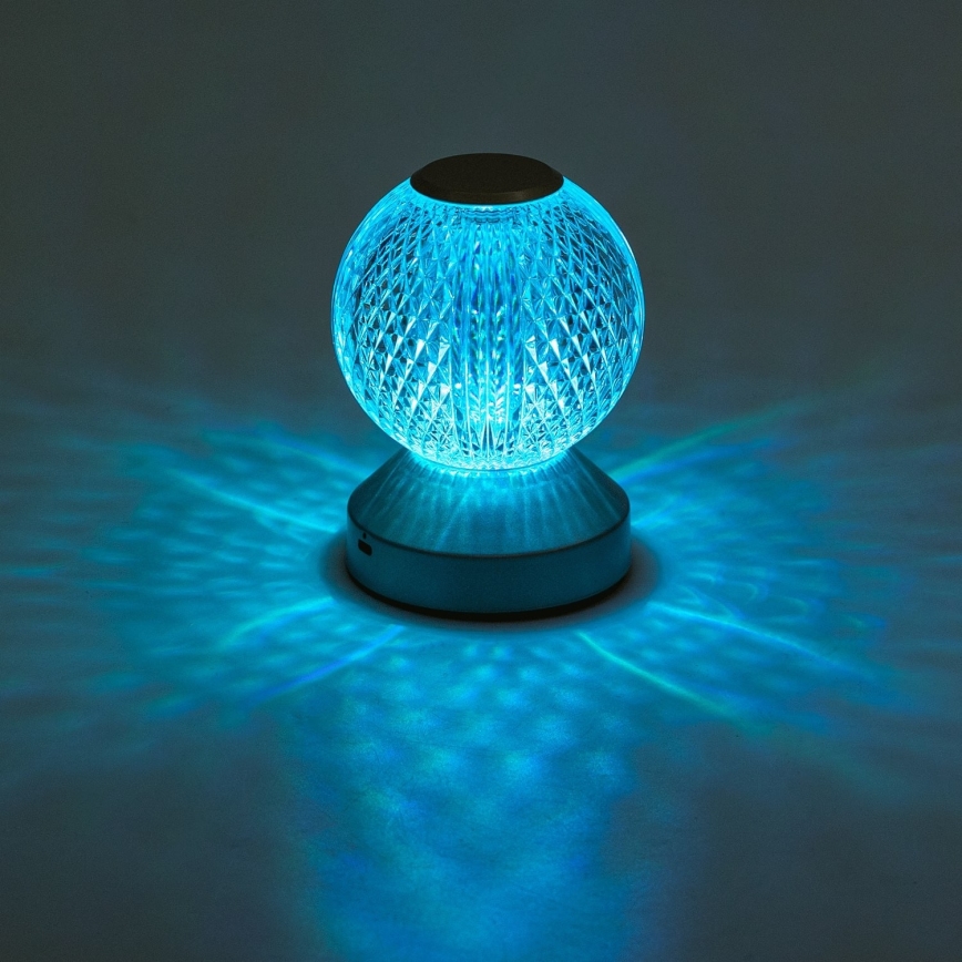 Aigostar - LED RGB Himmennettävä ja ladattava pöytälamppu LED/1W/5V 1800mAh 13,5 cm + kauko-ohjaus