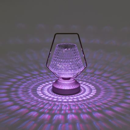 Aigostar - LED RGB Himmennettävä ja ladattava pöytälamppu LED/1W/5V 1800mAh 20 cm + kauko-ohjaus