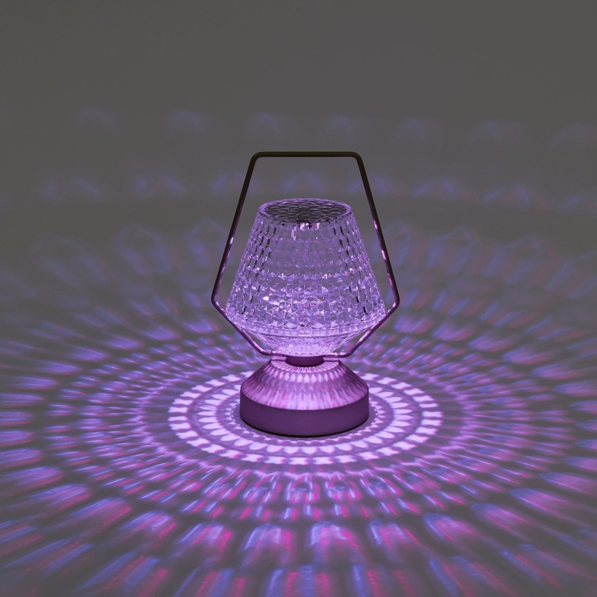 Aigostar - LED RGB Himmennettävä ja ladattava pöytälamppu LED/1W/5V 1800mAh 20 cm + kauko-ohjaus