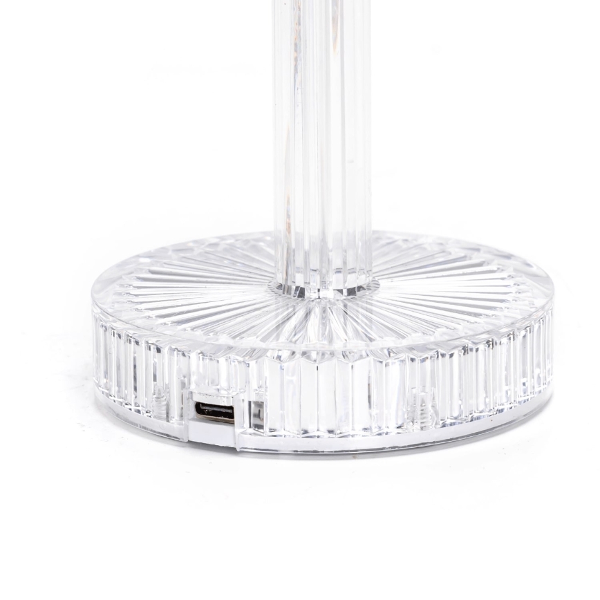 Aigostar - LED RGB Himmennettävä ja ladattava pöytälamppu LED/1W/5V 1800mAh 26 cm + kauko-ohjaus