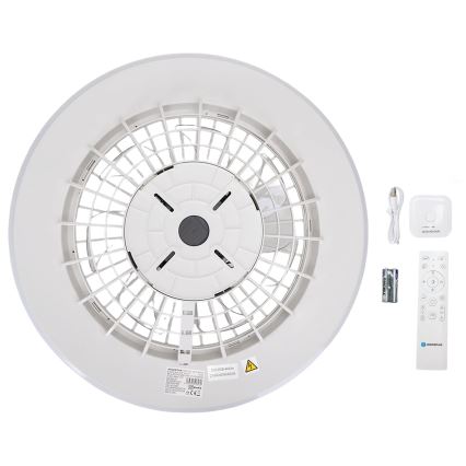Aigostar - LED RGB Himmennettävä kattovalaisin tuulettimella MESH LED/40W/230V 2700-6500K valkoinen + kauko-ohjaus