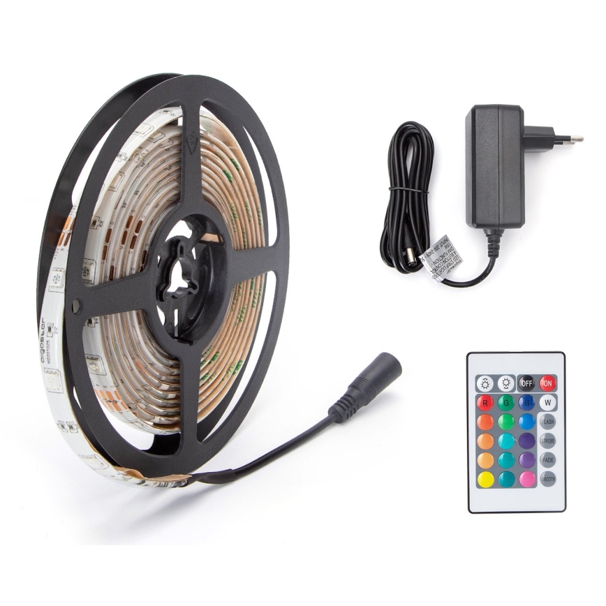 Aigostar - LED RGB Himmennettävä nauha 3m LED/24W/12/230V IP65 + kaukosäädin