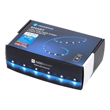 Aigostar - LED RGB Himmennettävä nauha 4x0,5m LED/4,5W/5V Wi-Fi + kauko-ohjaus