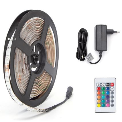 Aigostar - LED RGB Himmennettävä nauha 5m LED/24W/12/230V IP65 + kaukosäädin