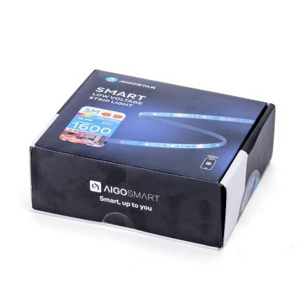 Aigostar - LED RGB himmennettävä nauha 6,5m LED/16,5W/12/230V 3000K Wi-Fi