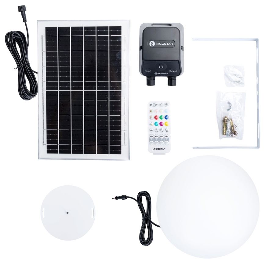 Aigostar - LED RGB himmennettävä ulkovalaisin MESH LED/35W/3,7V 4000mAh 2700-6500K IP65 halkaisija 30 cm