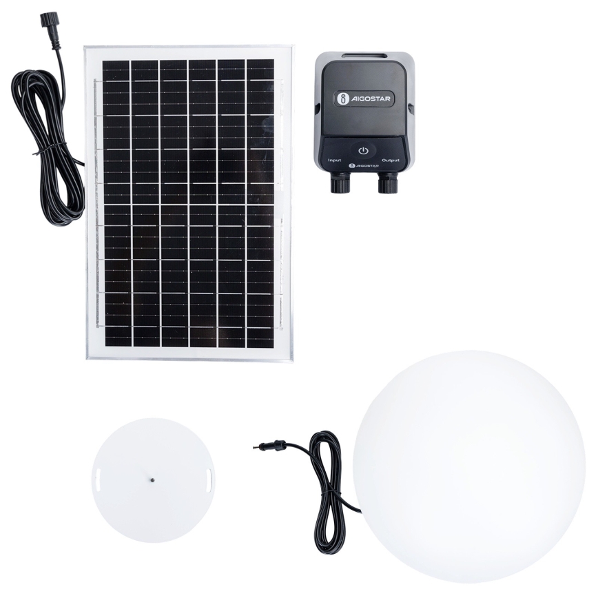 Aigostar - LED RGB himmennettävä ulkovalaisin MESH LED/35W/3,7V 4000mAh 2700-6500K IP65 halkaisija 50 cm