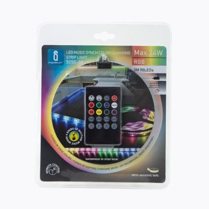 Aigostar - LED RGB Himmennettävä ulkovalonauha 3m LED/24W/12/230V IP65 + kaukosäädin