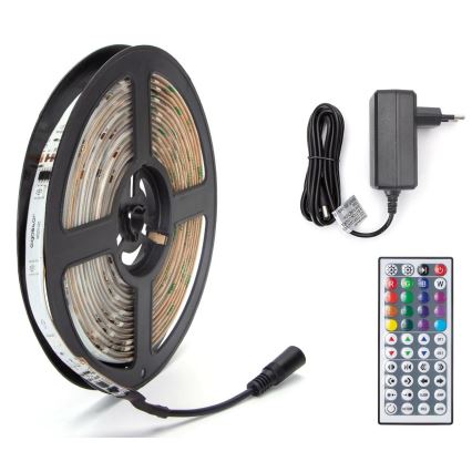 Aigostar - LED RGB Himmennettävä ulkovalonauha 5m LED/24W/12/230V IP65 + kaukosäädin