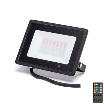 Aigostar - LED-RGB-valonheitin LED/30W/230V IP65 + kauko-ohjaus