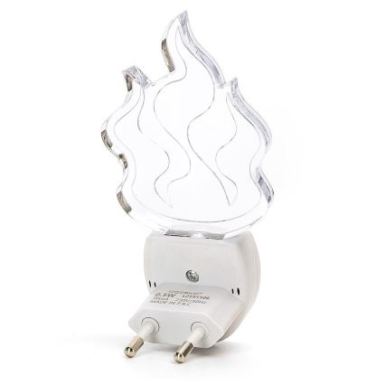 Aigostar - LED RGB yövalo anturilla LED/0,5W/230V liekki