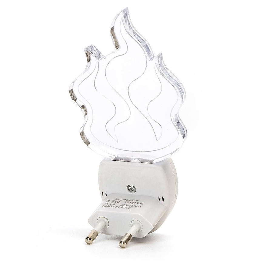 Aigostar - LED RGB yövalo anturilla LED/0,5W/230V liekki