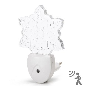 Aigostar - LED RGB Yövalo anturilla LED/0,5W/230V lumihiutale