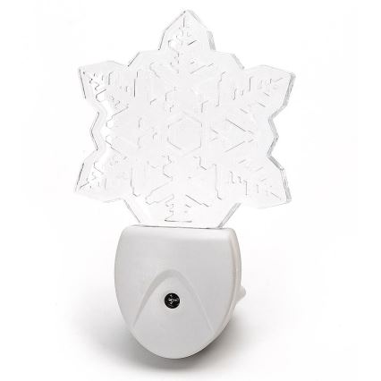 Aigostar - LED RGB Yövalo anturilla LED/0,5W/230V lumihiutale