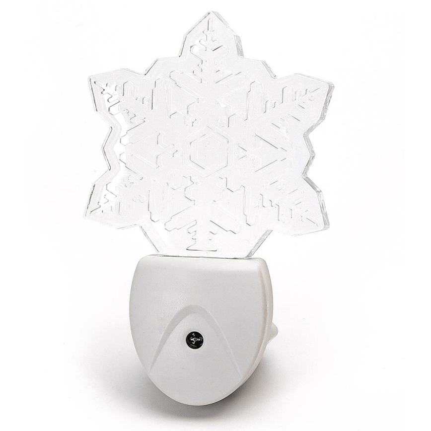 Aigostar - LED RGB Yövalo anturilla LED/0,5W/230V lumihiutale