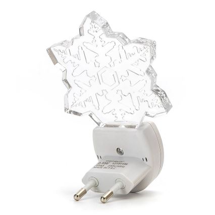 Aigostar - LED RGB Yövalo anturilla LED/0,5W/230V lumihiutale