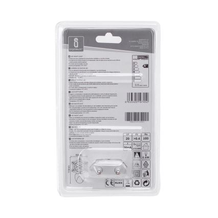 Aigostar - LED RGB Yövalo anturilla LED/0,5W/230V lumihiutale