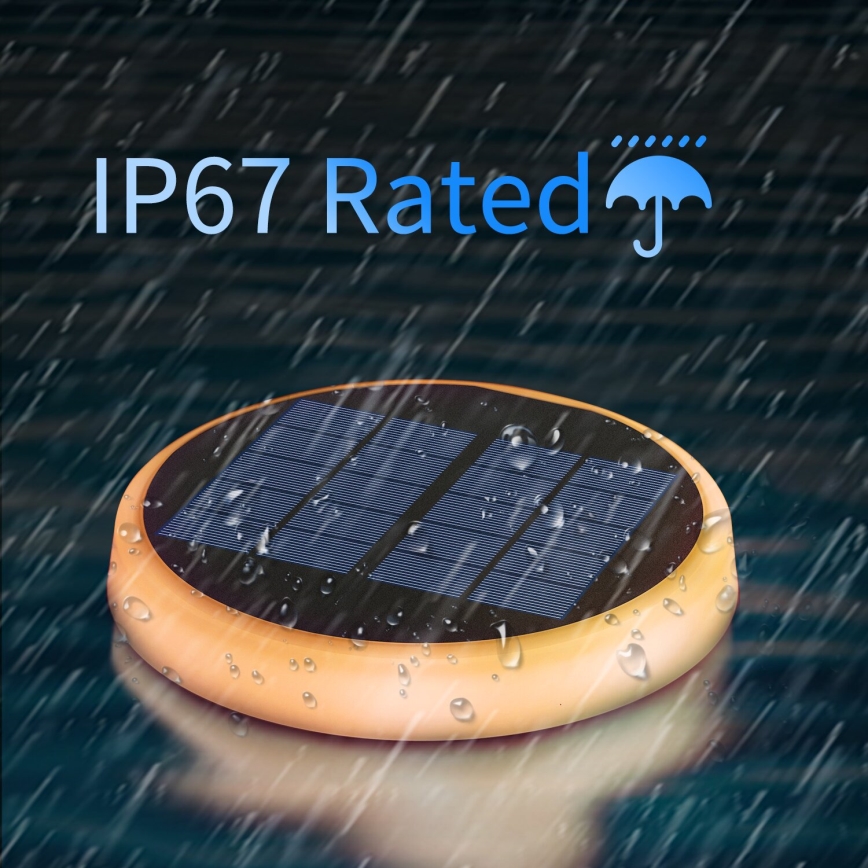 Aigostar - LED RGBIC Aurinkovalo LED/0,6W/3,7V IP65