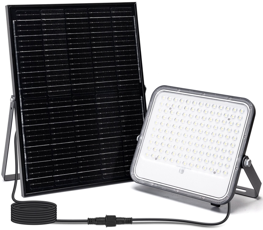 Aigostar - LED RGBW Himmennettävä aurinkokenno valonheitin LED/200W/3,4V IP66 + kauko-ohjaus
