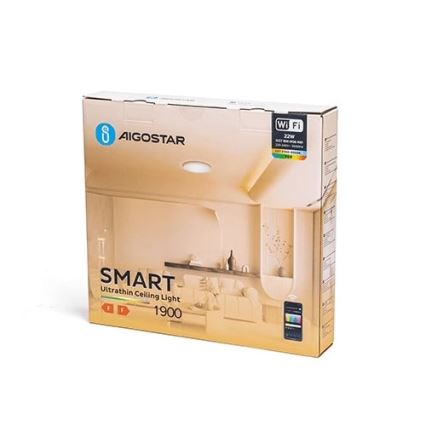 Aigostar - LED RGBW Himmennettävä kattovalo LED/22W/230V 2700-6500K Wi-Fi