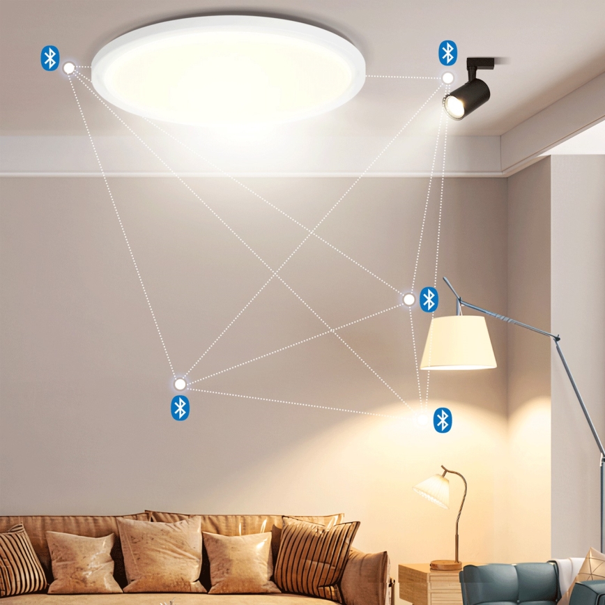 Aigostar - LED RGBW Himmennettävä kattovalo MESH LED/24W/230V 3000-6500K valkoinen + kauko-ohjaus