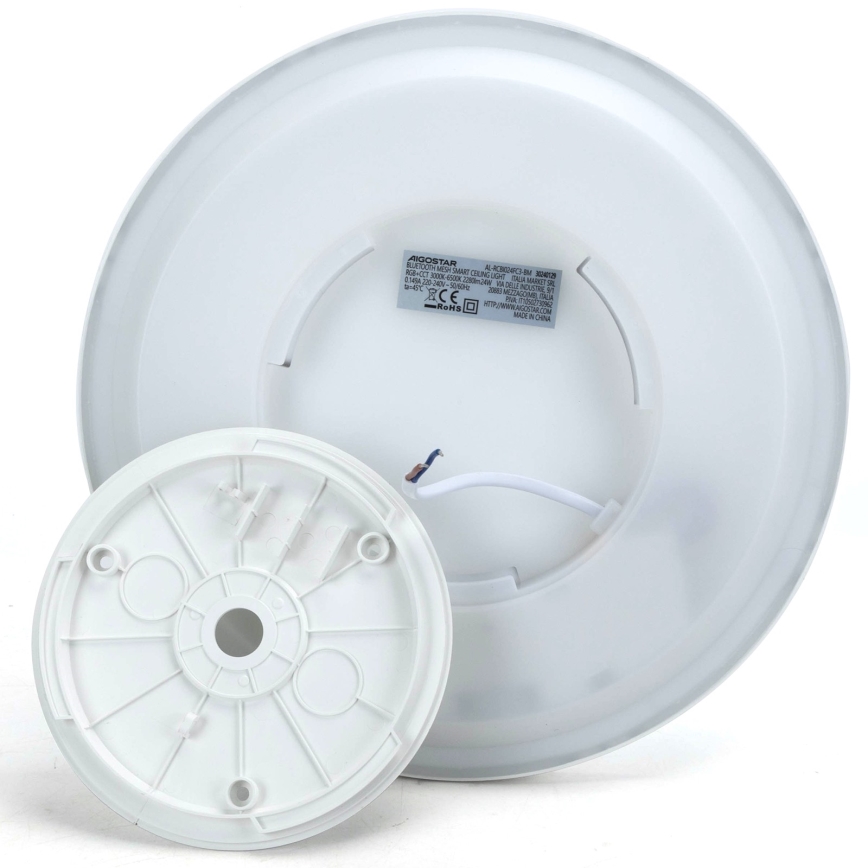 Aigostar - LED RGBW Himmennettävä kattovalo MESH LED/24W/230V 3000-6500K valkoinen + kauko-ohjaus