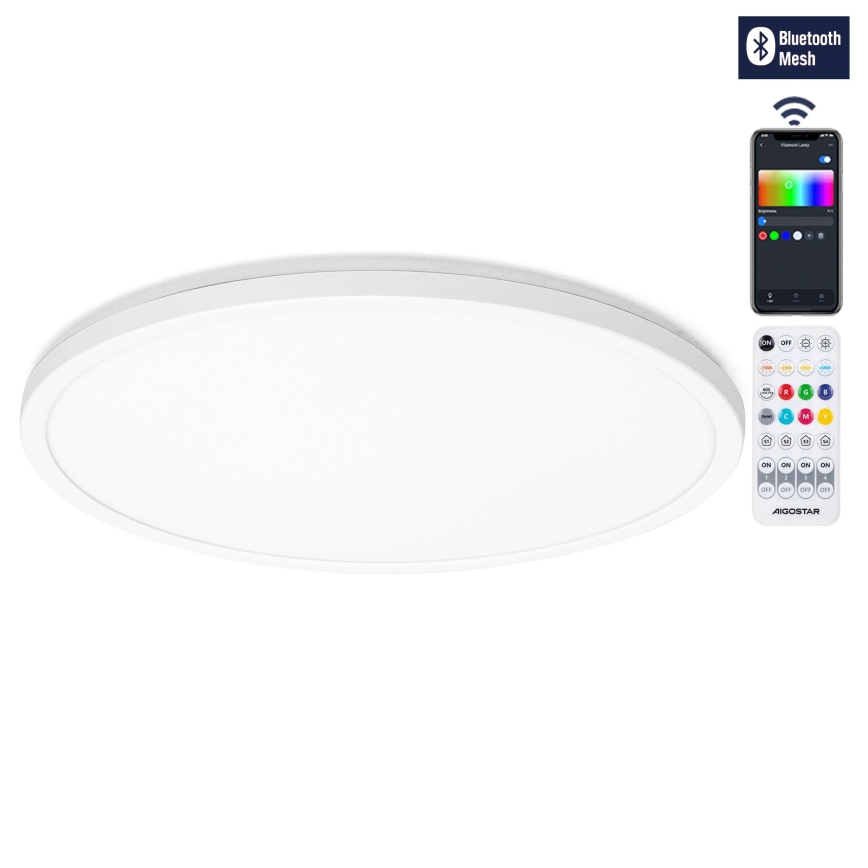 Aigostar - LED RGBW Himmennettävä kattovalo MESH LED/36W/230V 3000-6500K valkoinen + kauko-ohjaus
